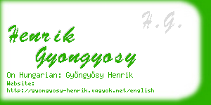 henrik gyongyosy business card